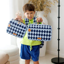 Load image into Gallery viewer, Navy Diamonds Mini Lunch Bag