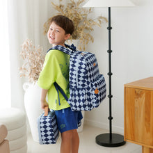 Load image into Gallery viewer, Navy Diamonds Backpack