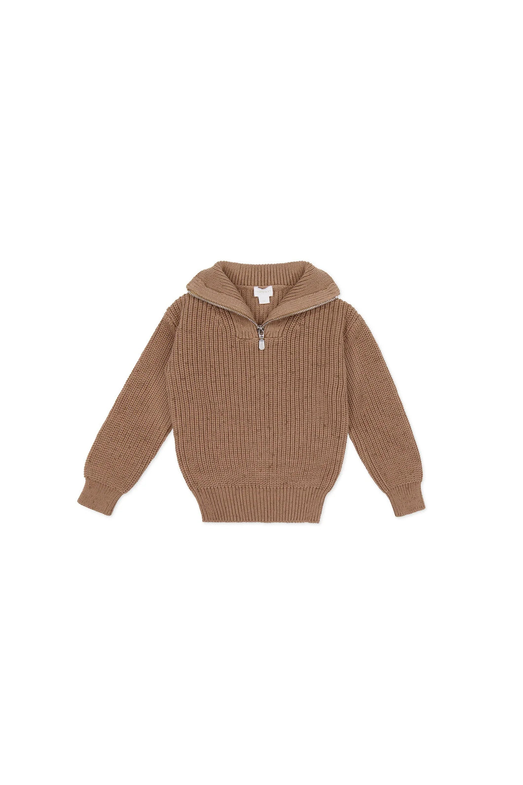 Nicholas Half Zip Jumper - Tiger Fleck