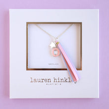 Load image into Gallery viewer, Pink Glitter Initial Necklace