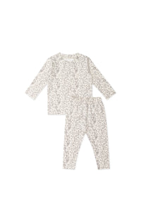 Organic Cotton Avis Long Sleeve Pyjama Set - Garden Bunnies Tofu