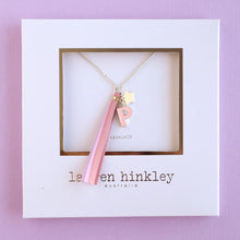 Load image into Gallery viewer, Pink Glitter Initial Necklace