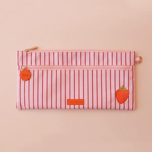Strawberry Stripe Large Pencil Case