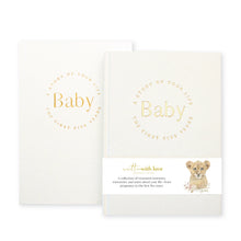 Load image into Gallery viewer, Classic White Linen Baby Memory Book with Keepsake Box