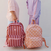 Load image into Gallery viewer, Burgundy Stripe Backpack