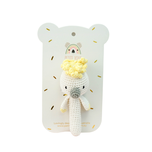 Crochet Hand Rattle | Cookie Cockatoo