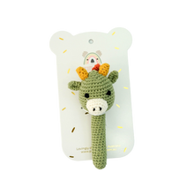 Load image into Gallery viewer, Crochet Hand Rattle | Spike Dinosaur