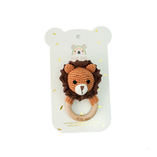 Load image into Gallery viewer, Crochet Ring Rattle | Roary Lion