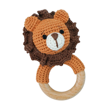 Load image into Gallery viewer, Crochet Ring Rattle | Roary Lion