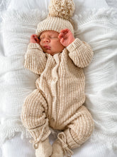 Load image into Gallery viewer, Classic Knit Romper | Wheat SIZE 6-12M