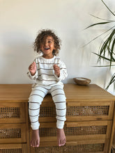 Load image into Gallery viewer, Long Sleeve Tee | Cocoa Stripes SIZE 0-3M and 6-12M