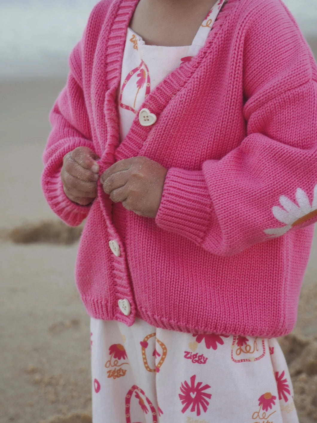 Cardigan | Raspberry SIZE 0-3M and 3-6M