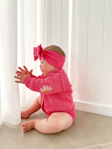 Cardigan | Raspberry SIZE 0-3M and 3-6M