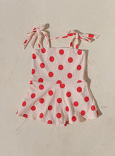 Load image into Gallery viewer, Red Polka Swim Dress
