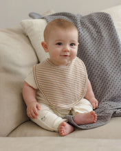 Load image into Gallery viewer, Jersey Snap Bib, 2 Pack Bunnies, Almond Stripe