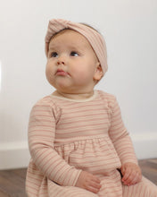 Load image into Gallery viewer, Dusty Rose Microstripe Ribbed Knotted Headband