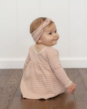 Load image into Gallery viewer, Dusty Rose Microstripe Ribbed Knotted Headband