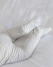 Load image into Gallery viewer, Cloud Stripe Zip Long Sleeve Sleeper Footie