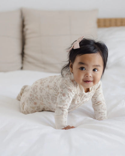 Floral Vine Zip Long Sleeve Sleeper Footie