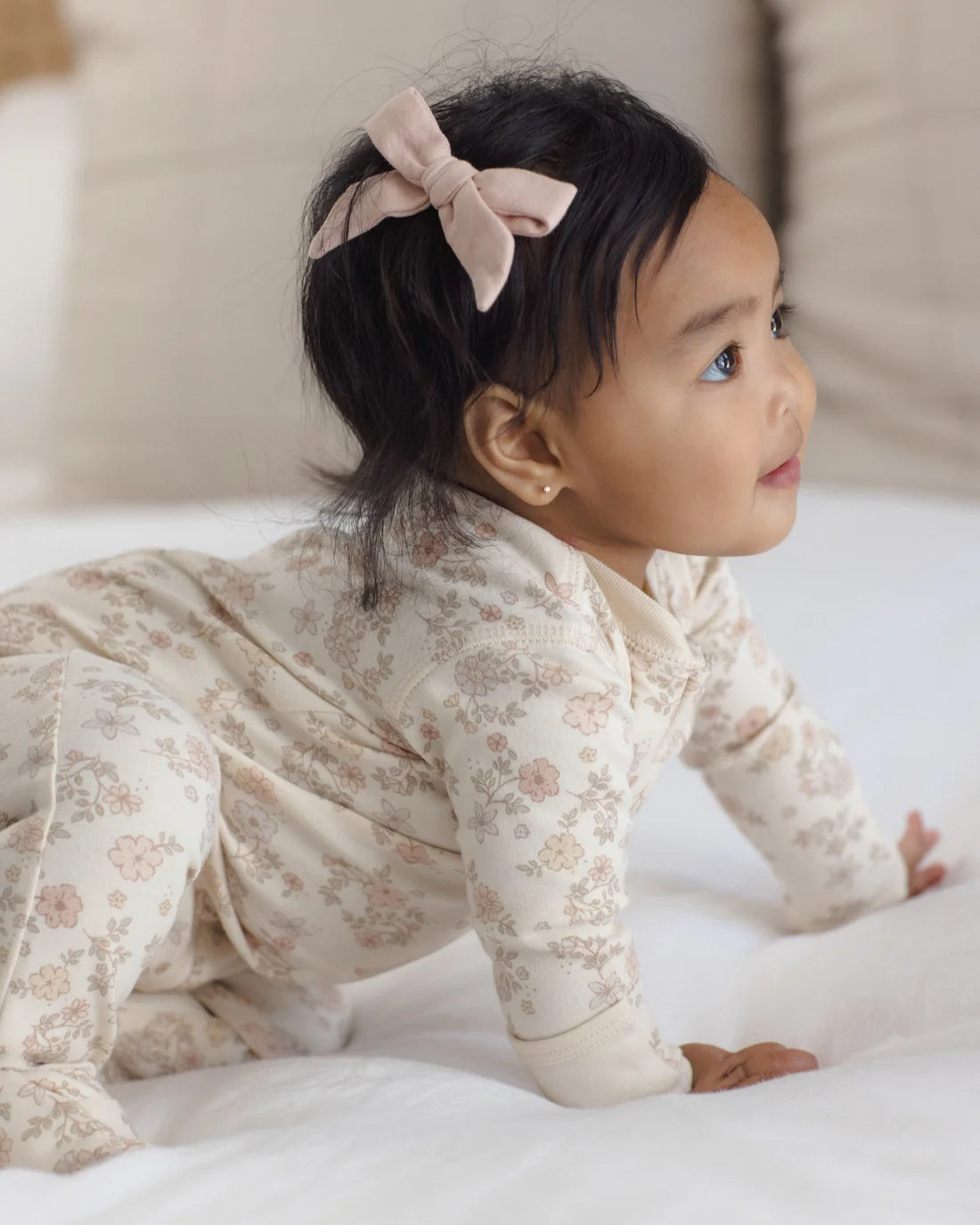 Floral Vine Zip Long Sleeve Sleeper Footie