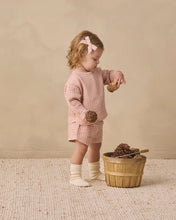 Load image into Gallery viewer, Bow W. Clip, Set Of 3 Cloud, Blue Gingham, Dusty Rose