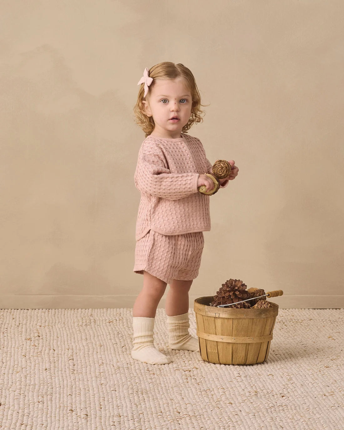 Socks Set Natural, Dusty Rose