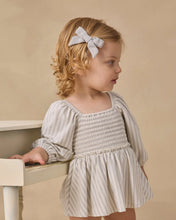 Load image into Gallery viewer, Bow W. Clip, Set Of 3 Cloud, Blue Gingham, Dusty Rose