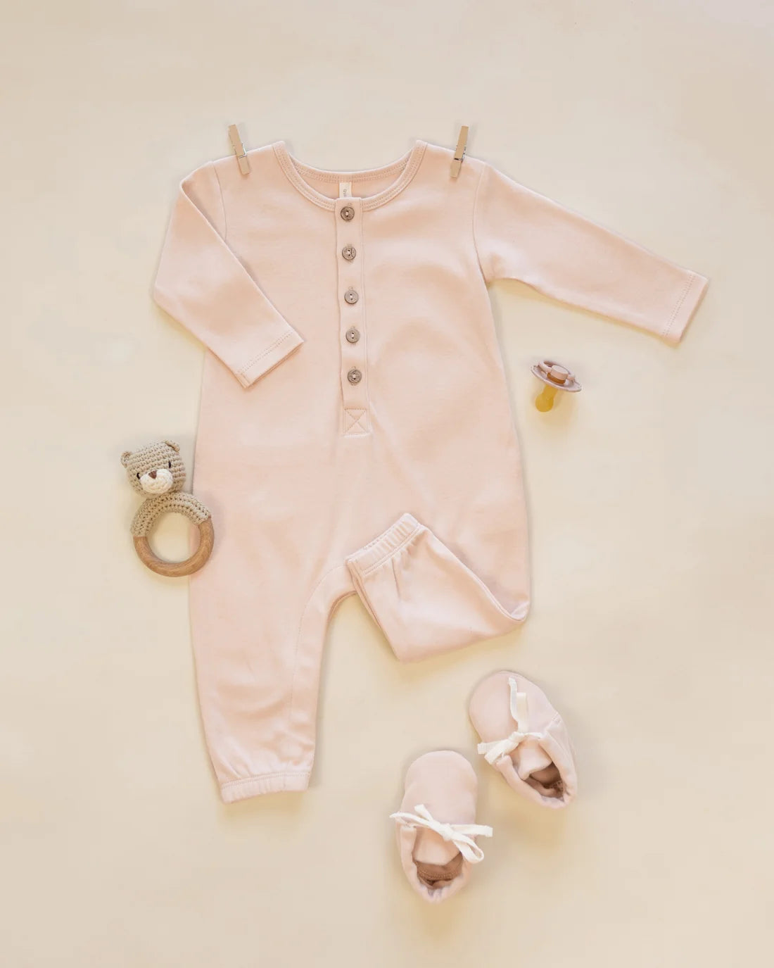 Dusty Rose Baby Booties