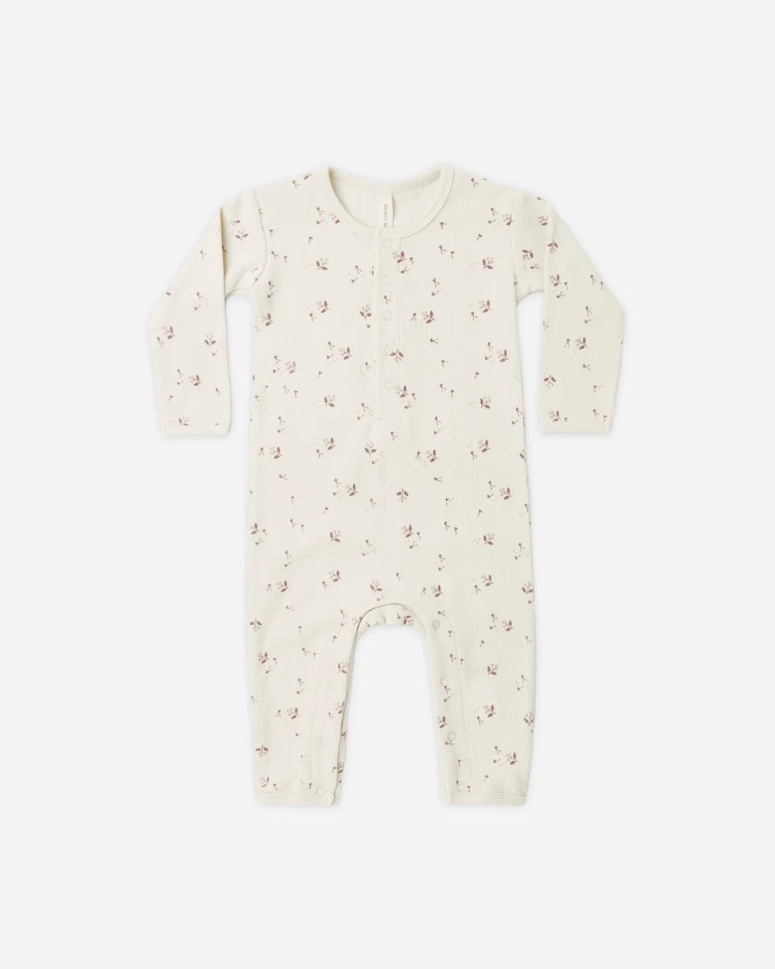 Fall Ditsy Ribbed Baby Jumpsuit