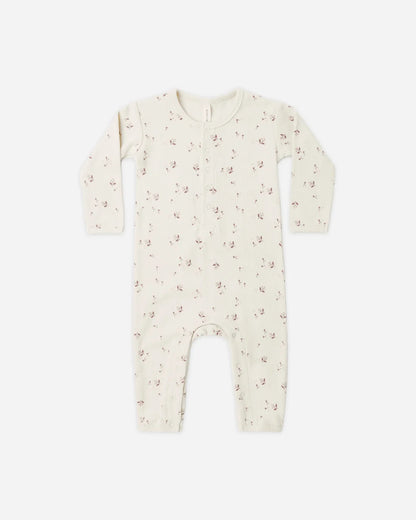 Fall Ditsy Ribbed Baby Jumpsuit