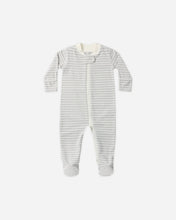 Load image into Gallery viewer, Cloud Stripe Zip Long Sleeve Sleeper Footie