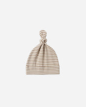 Load image into Gallery viewer, Almond Stripe Knotted Baby Hat