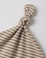 Load image into Gallery viewer, Almond Stripe Knotted Baby Hat