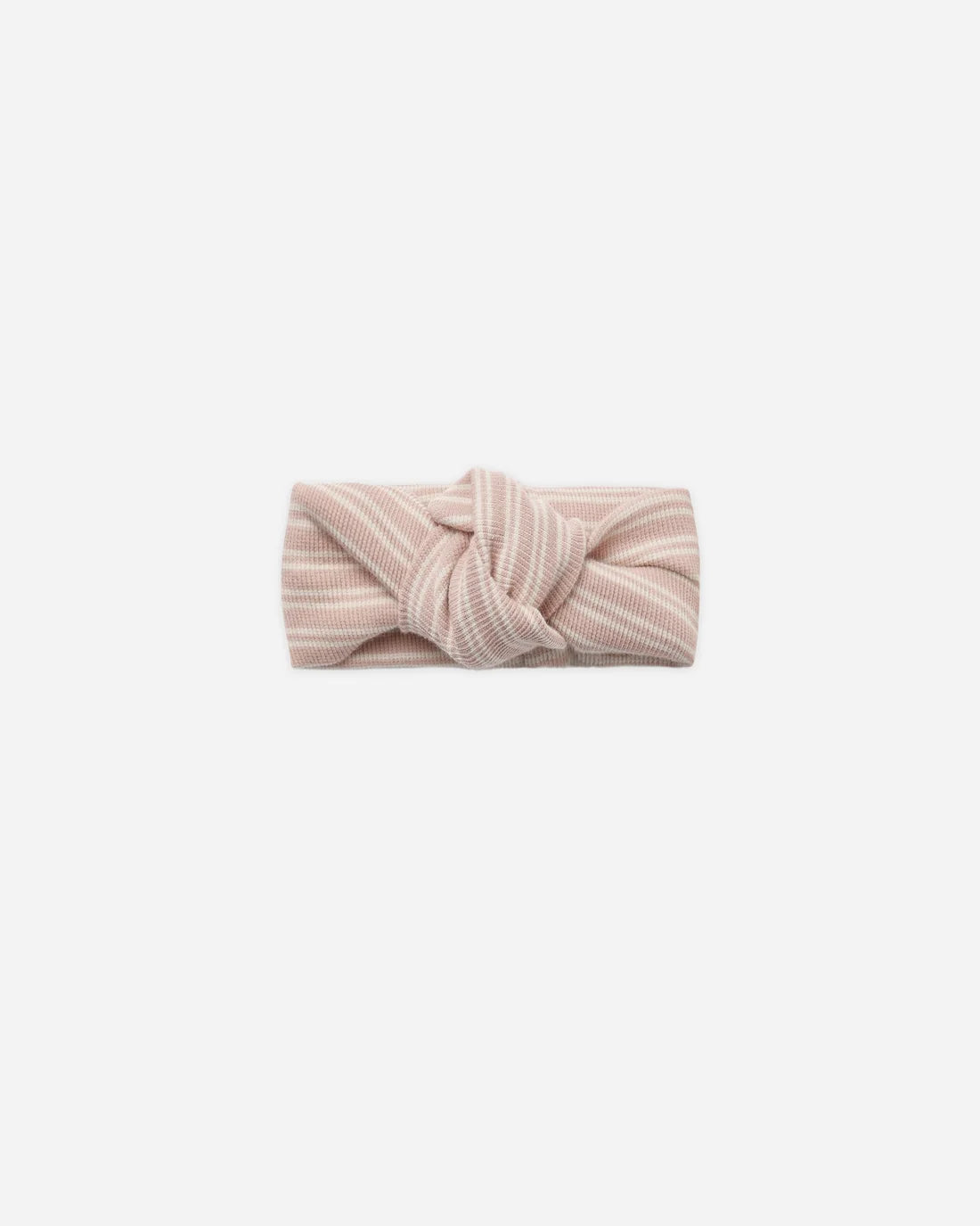Dusty Rose Microstripe Ribbed Knotted Headband