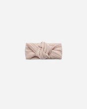 Load image into Gallery viewer, Dusty Rose Microstripe Ribbed Knotted Headband