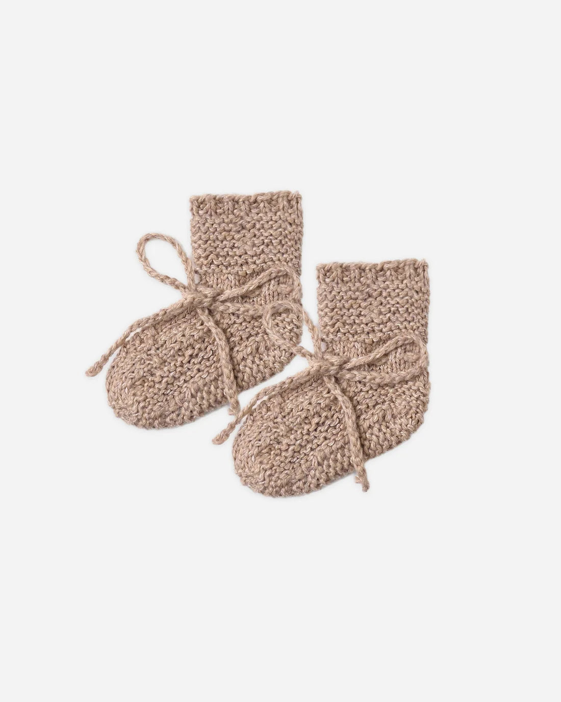 Knit Booties Heathered Almond