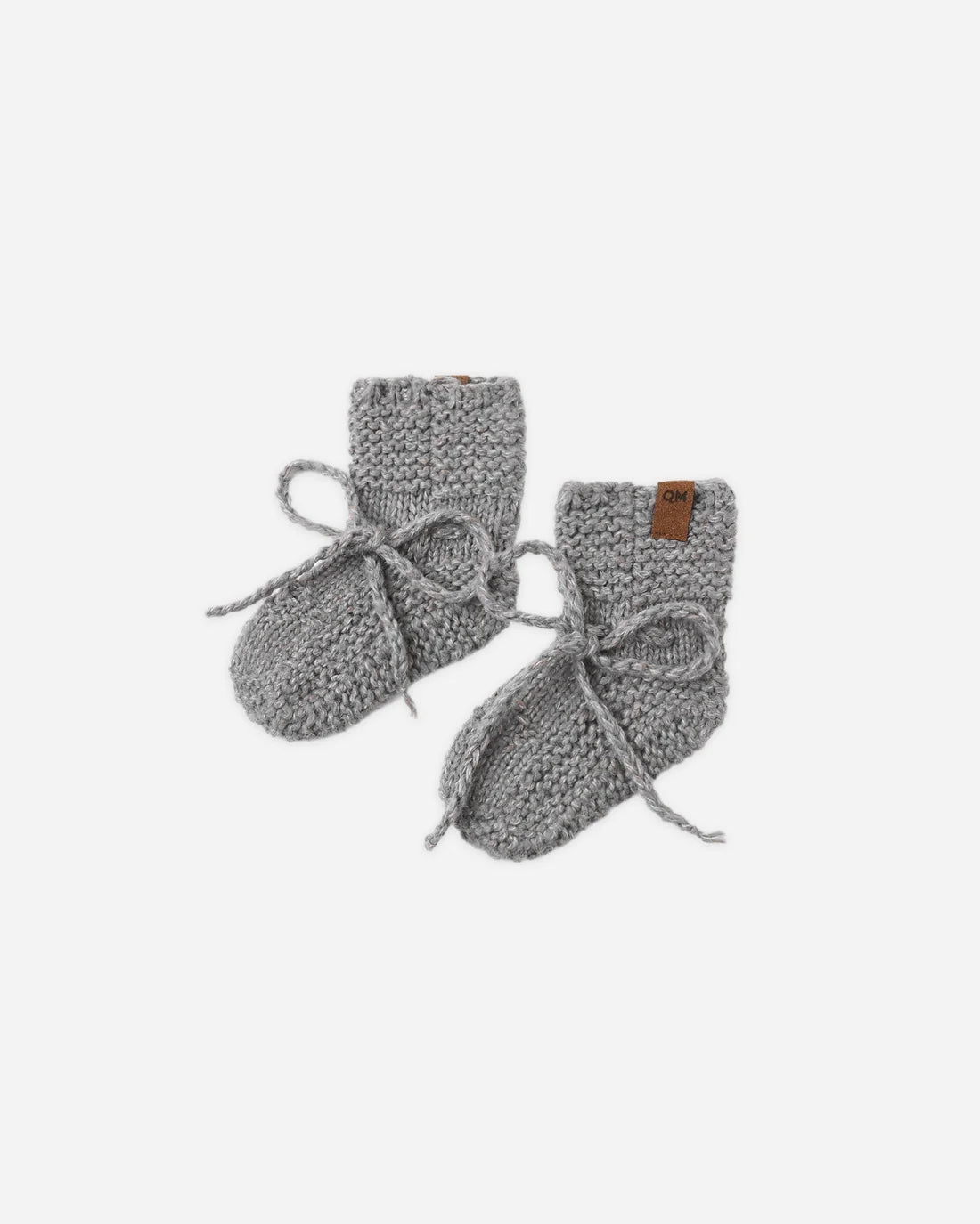 Knit Booties Heathered Slate