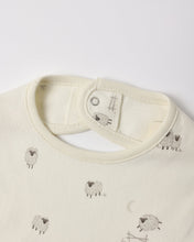 Load image into Gallery viewer, Jersey Snap Bib, 2 Pack Sheep, Cloud Stripe