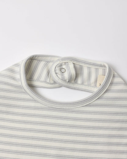 Jersey Snap Bib, 2 Pack Sheep, Cloud Stripe