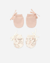 Load image into Gallery viewer, No Scratch Mittens, Set Of 2 Floral Vine, Dusty Rose