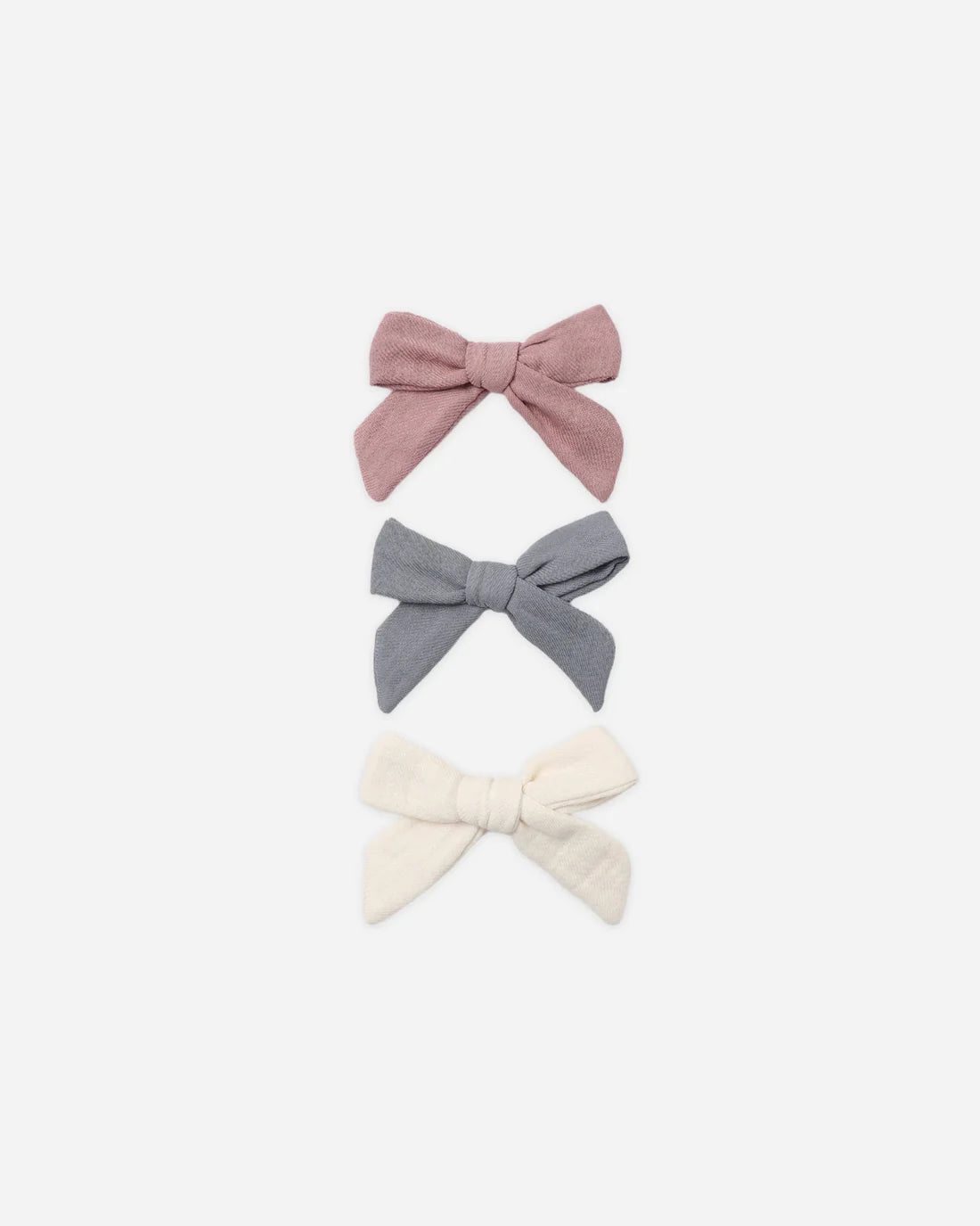 Bow W. Clip, Set Of 3 Mulberry, Slate, Natural