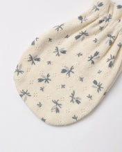 Load image into Gallery viewer, No Scratch Mittens, Set Of 2 Blue Ditsy, Heart Ditsy