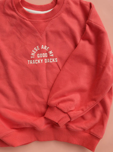 Good Tracky Pullover | Red/Cream