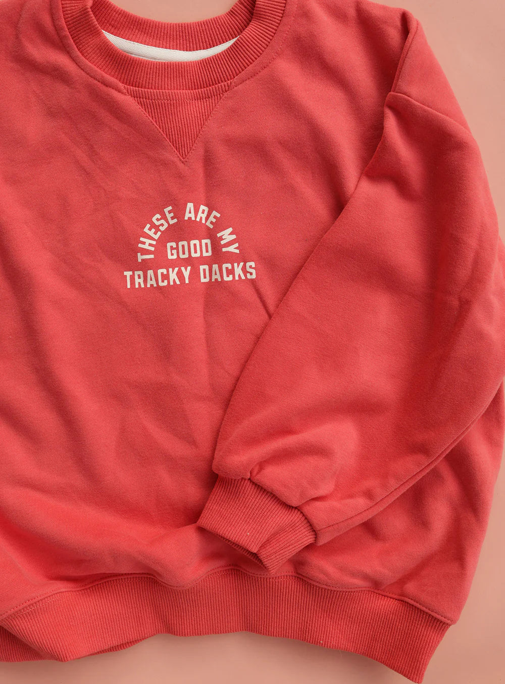 Good Tracky Pullover | Red/Cream