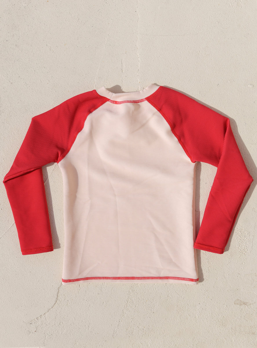 Red Raglan Rashie – Rosalyn + Rae