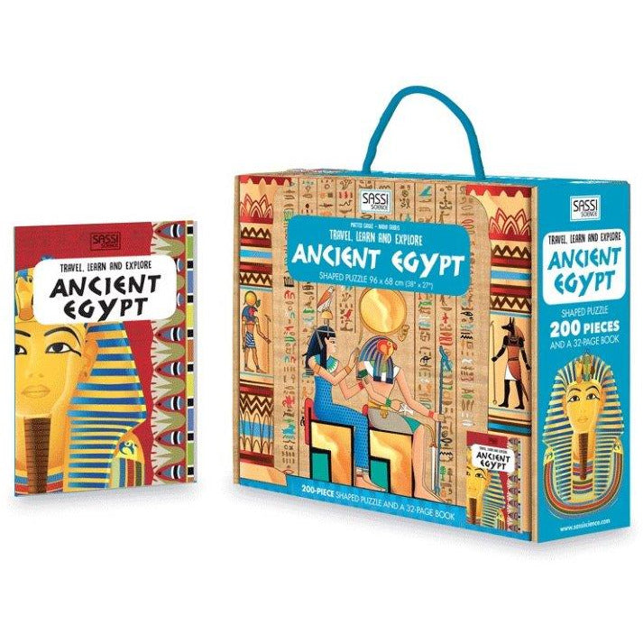 Ancient Egypt Puzzle & Book Set, 205 pcs