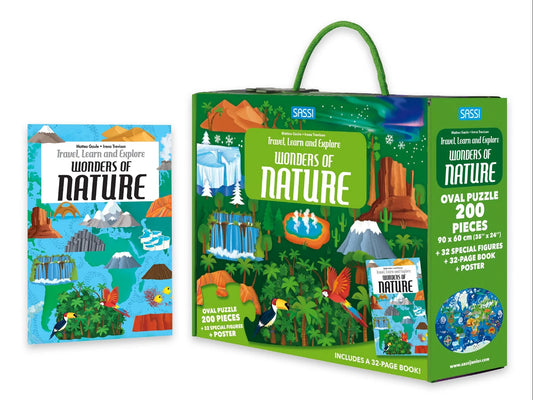 Wonders of Nature Puzzle & Book Set, 205 pcs