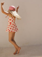 Load image into Gallery viewer, Red Polka Swim Dress