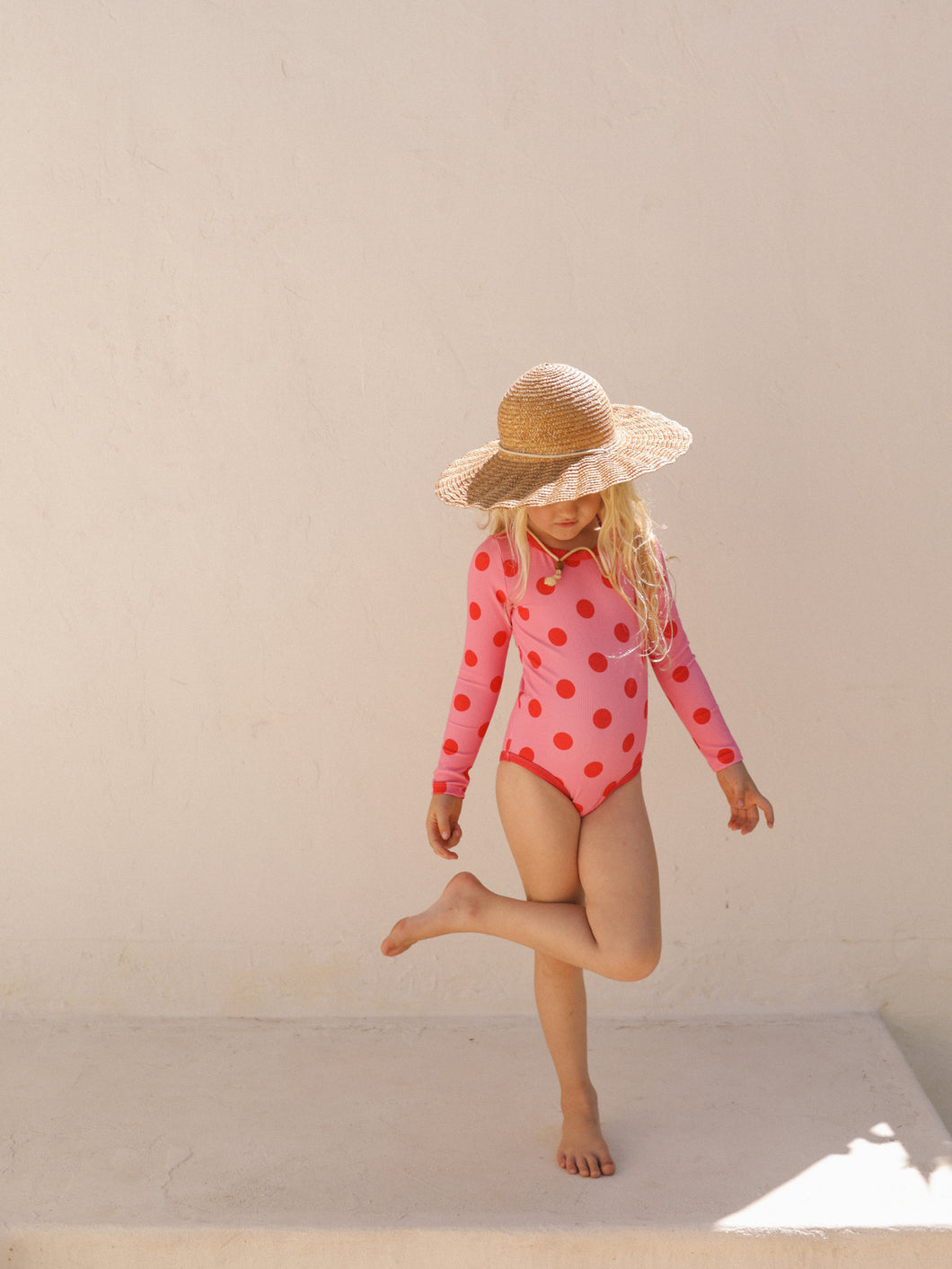 Long Sleeve Polka Onepiece