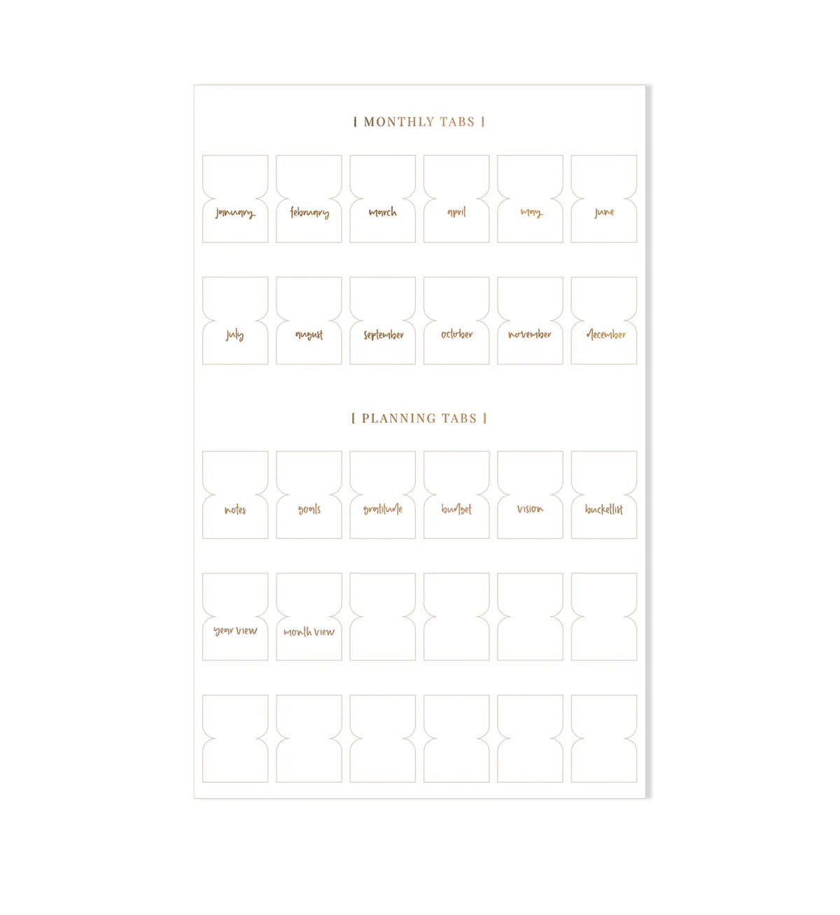 Planner Tab Stickers | Signature | Lettering